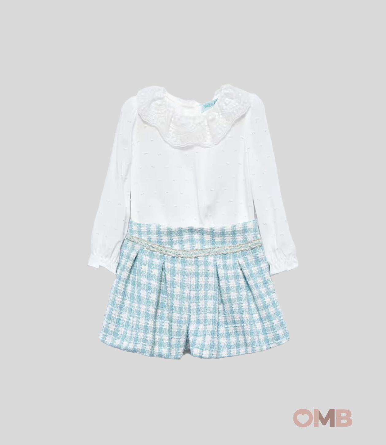 Completo neonata ABEL&LULA 5712 Celeste<BR/> 5712 ACQUA ABEL&LULA 