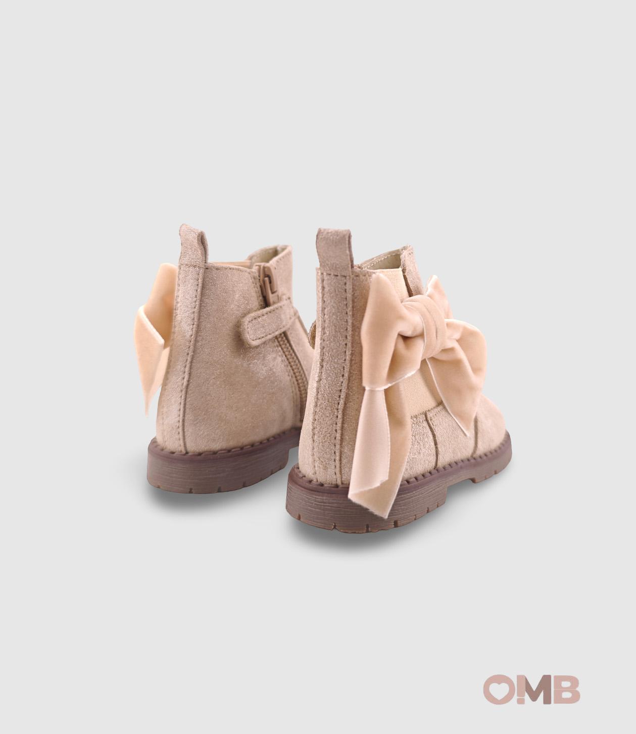 Stivale PANYNO bambina B3127 Beige<BR/> B3127 PIEL SERRAJE PUNTINI VISION PANYNO 