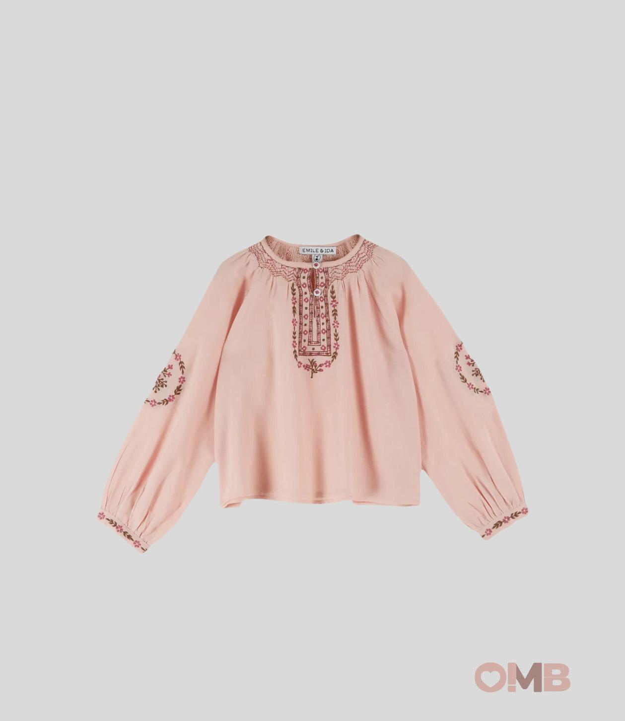 Bluse Emile et Ida bambina AC046 Rosa AC046 ROSA EMILE ET IDA 