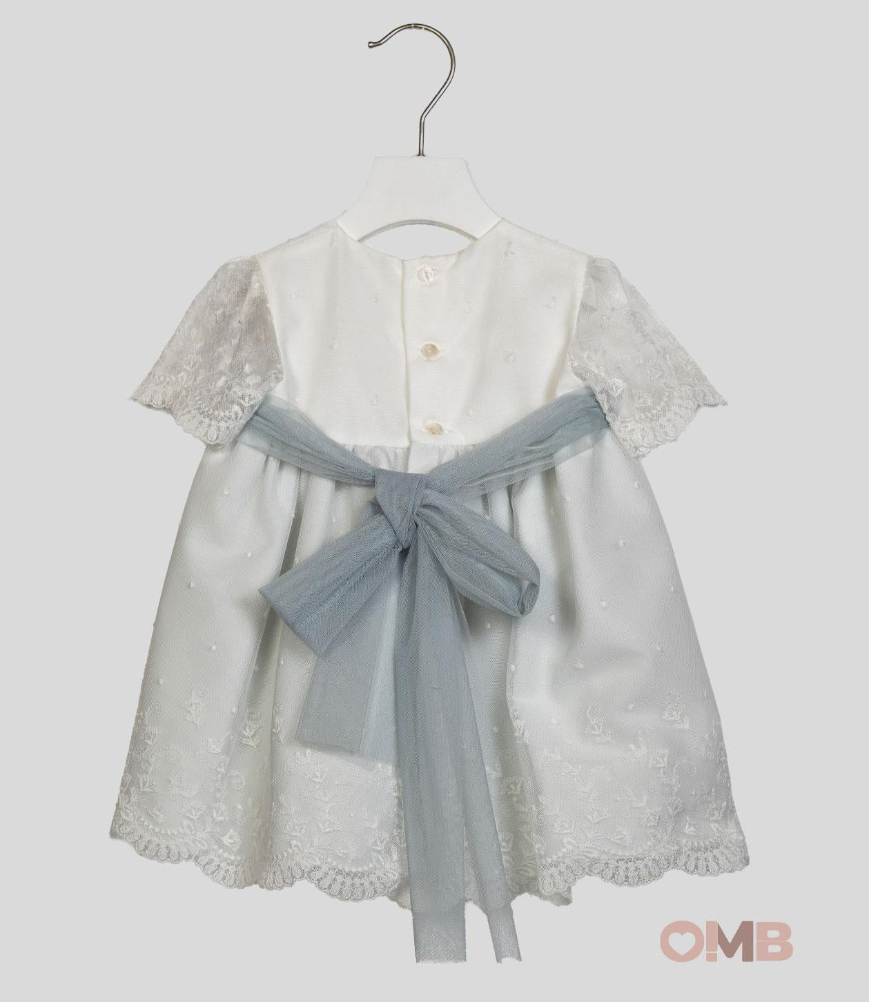 Abito Neonata Niseret 5576 bianco turchese 5576 TURCHESE NISERET 