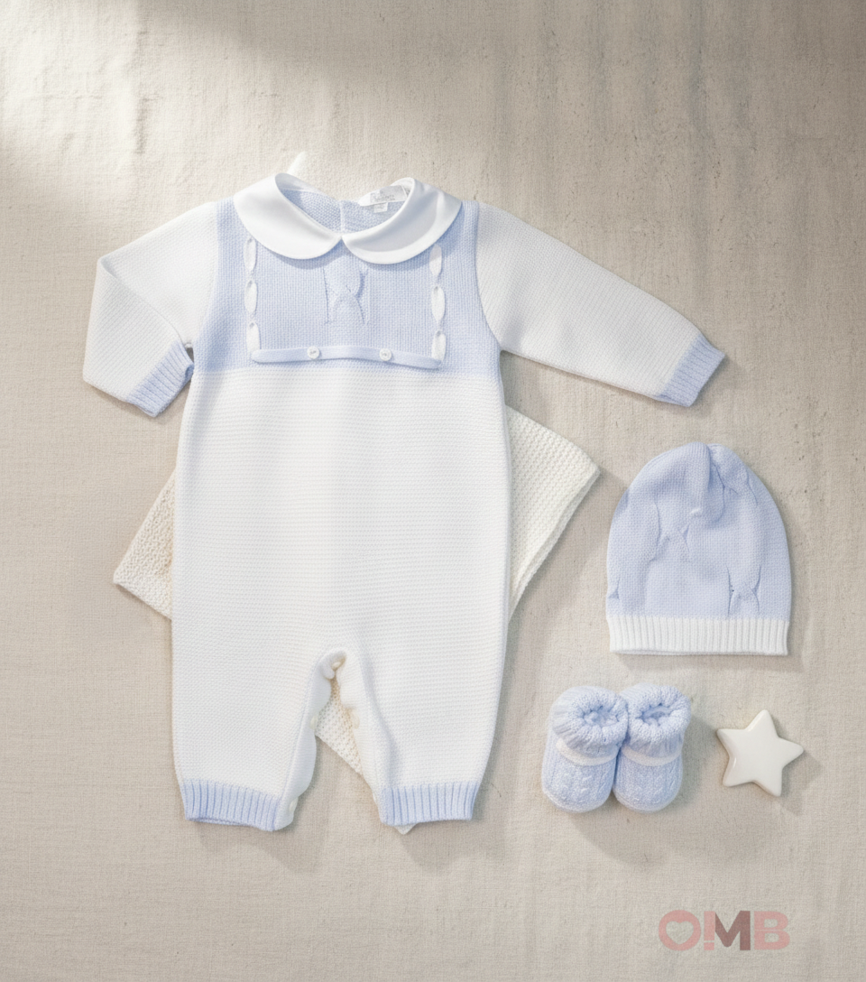Set nascita PRIMODI BEBE neonato 3601 9 10 Bianco 3601-9-10 BIANCO-CIELO PRIMODI BEBE 