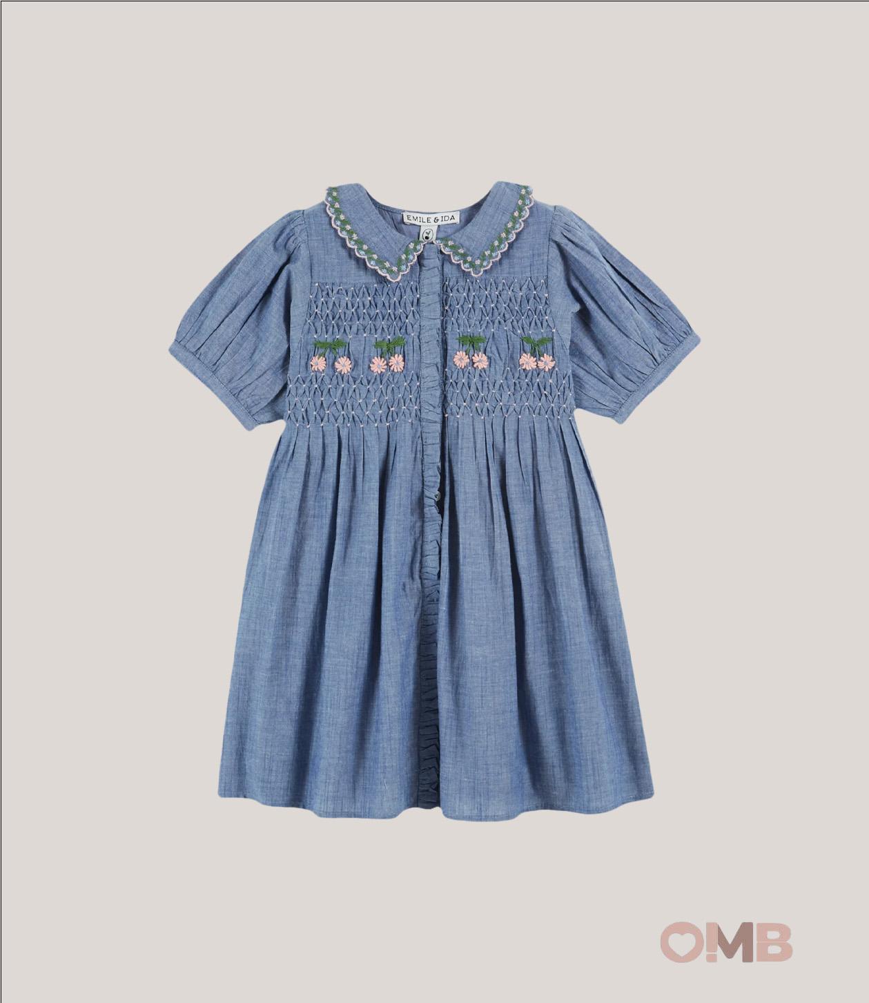 Abito EMILE ET IDA bambina AD156A Blu AD156A JEANS EMILE ET IDA 