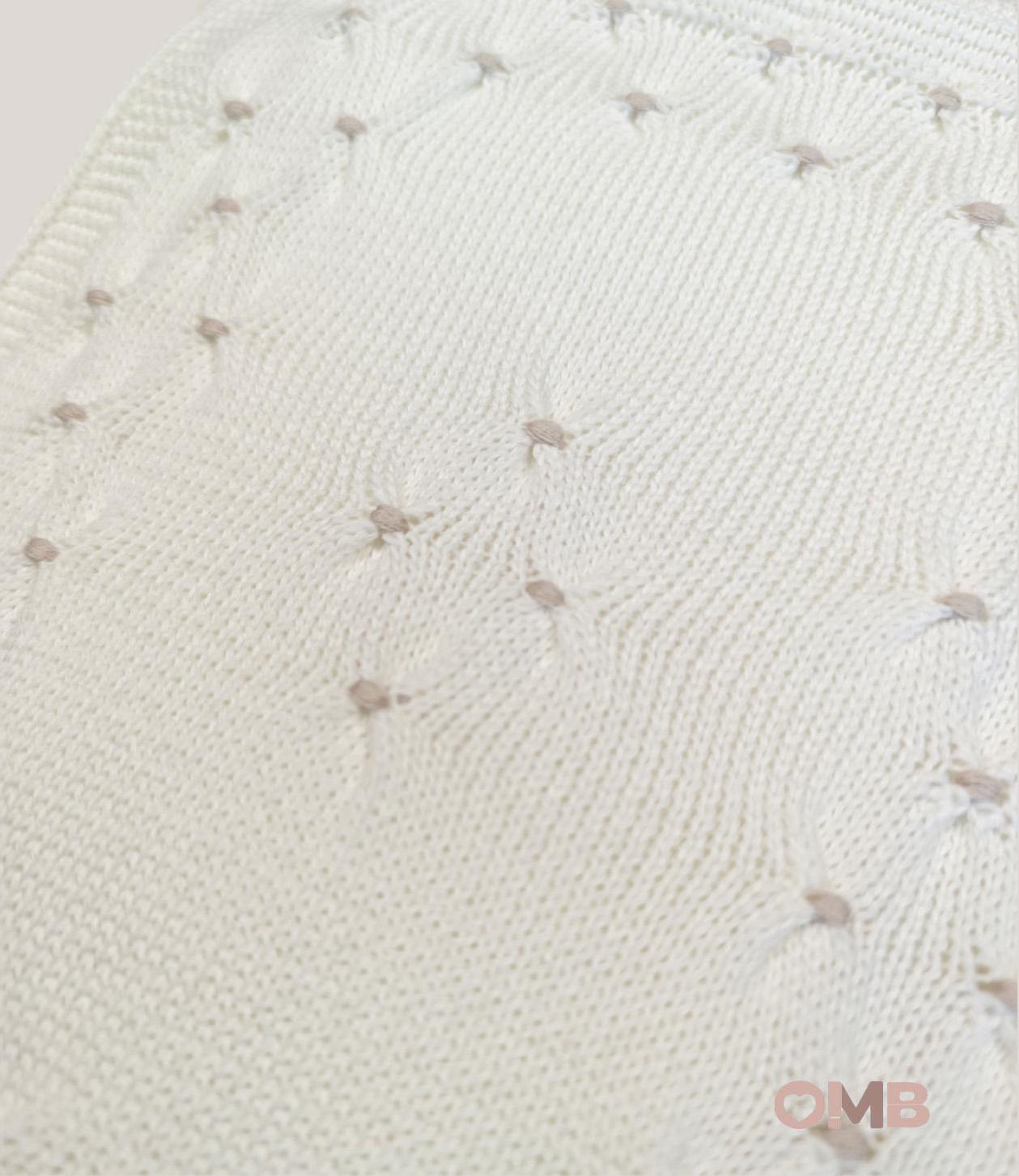 Coperta BABY LORD neonato 162 Bianca 162 BIANCO-SABBIA BABY LORD 