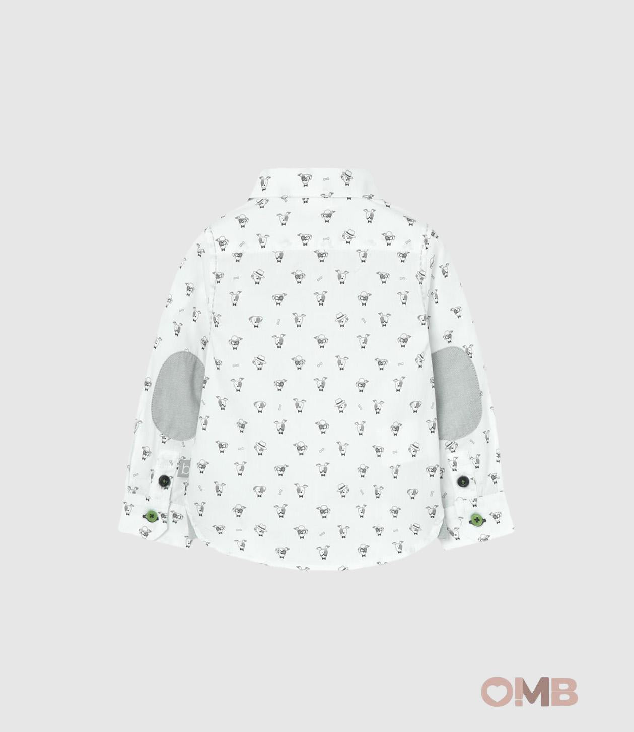 Camicia BOBOLI bambino 719232 Bianca<BR/> 719232 CANE BOBOLI 