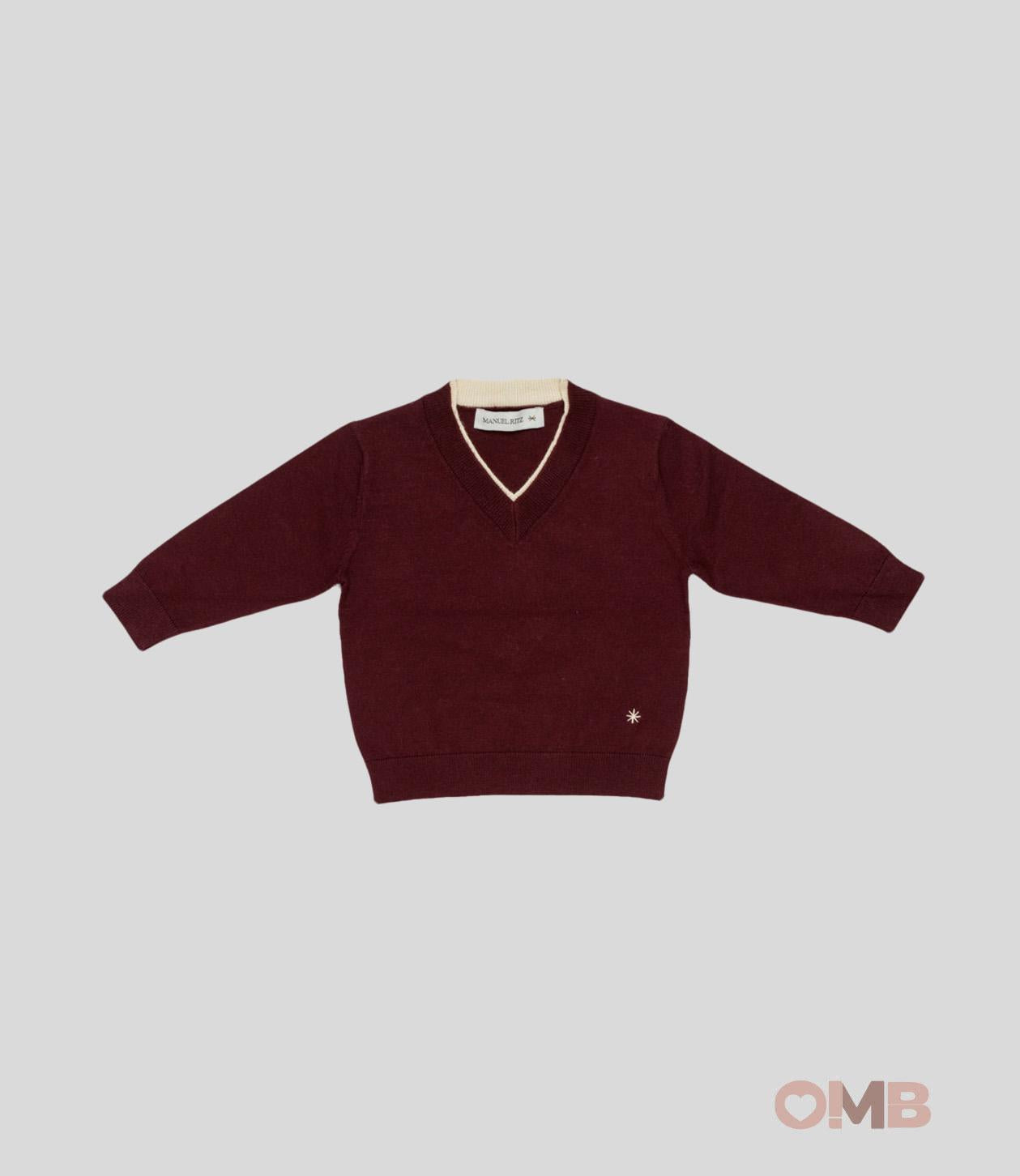 Maglione Manuel Ritz bambino 3149 Bordeaux<BR/> 3149. BORDEAU MANUEL RITZ 