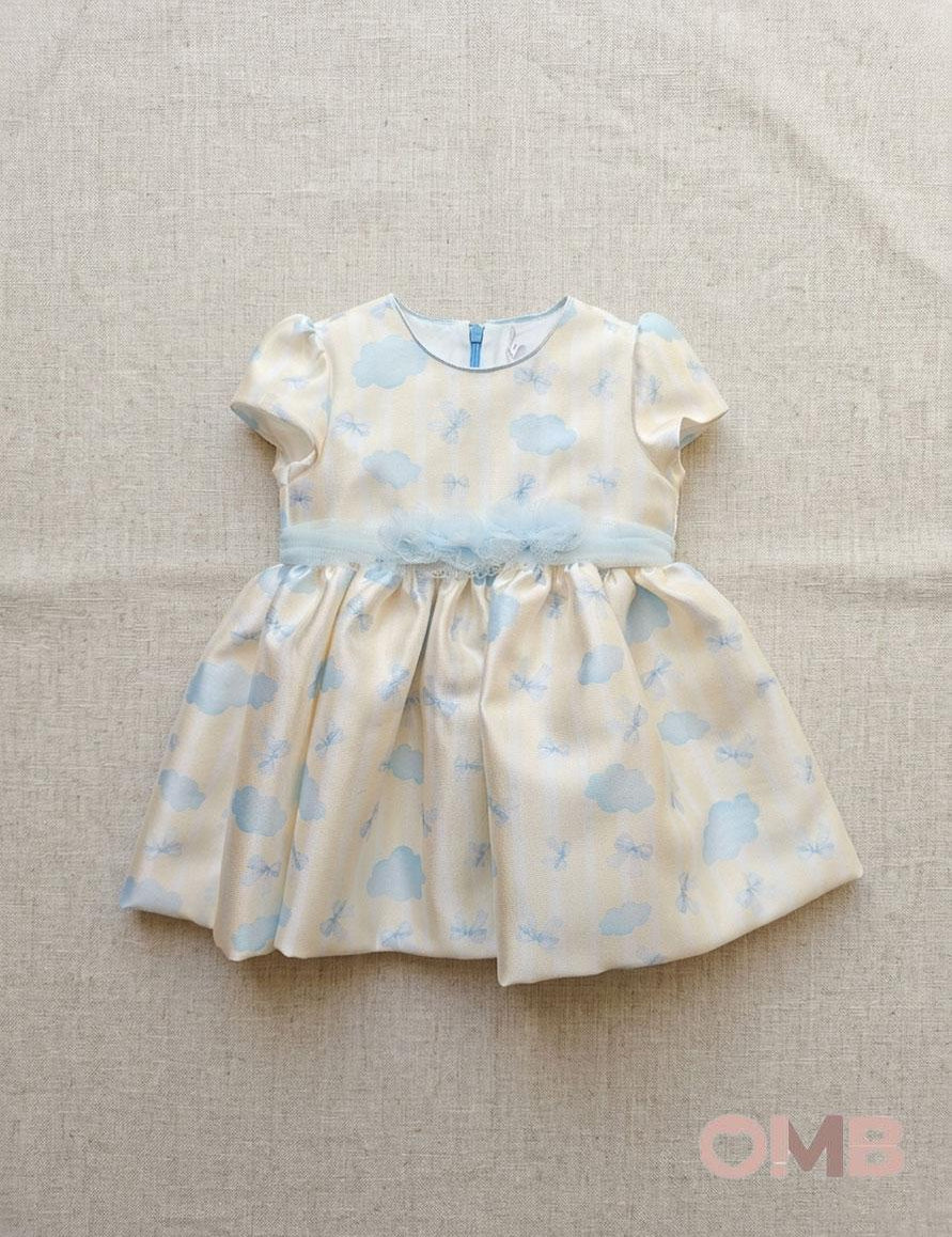 Abito neonata AMBARABA' FF41120 Panna<BR/> FF41120 CIELO/GIALLO AMBARABA' 