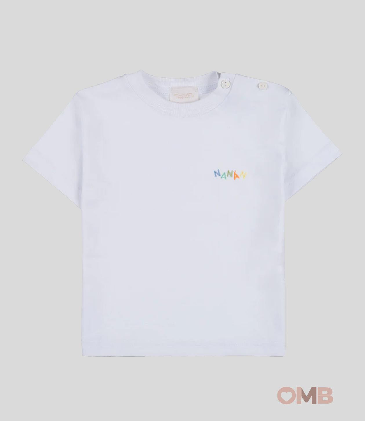 T-shirt Neonato Nanan 171 bianca 171. BIANCO NANAN 