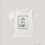 T-shirt bambino LALALU TSL50 Bianca TSL50 BIANCO/BLU LALALU 