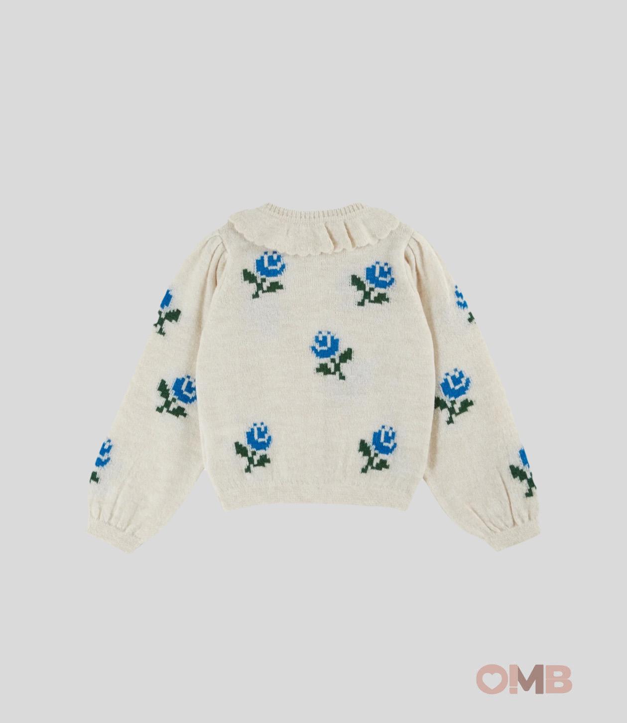 Cardigan Emile et Ida neonata AC124 Beige AC124 ECRU EMILE ET IDA 