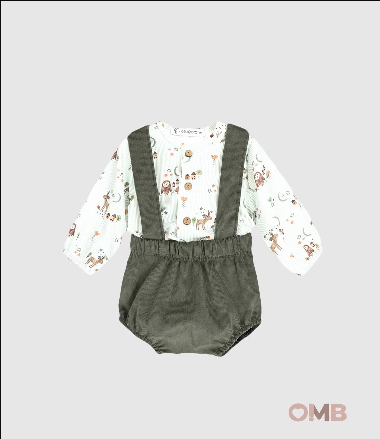 Completo CALAMARO BABY neonato 11201 Verde 11201 VERDE CALAMARO BABY 