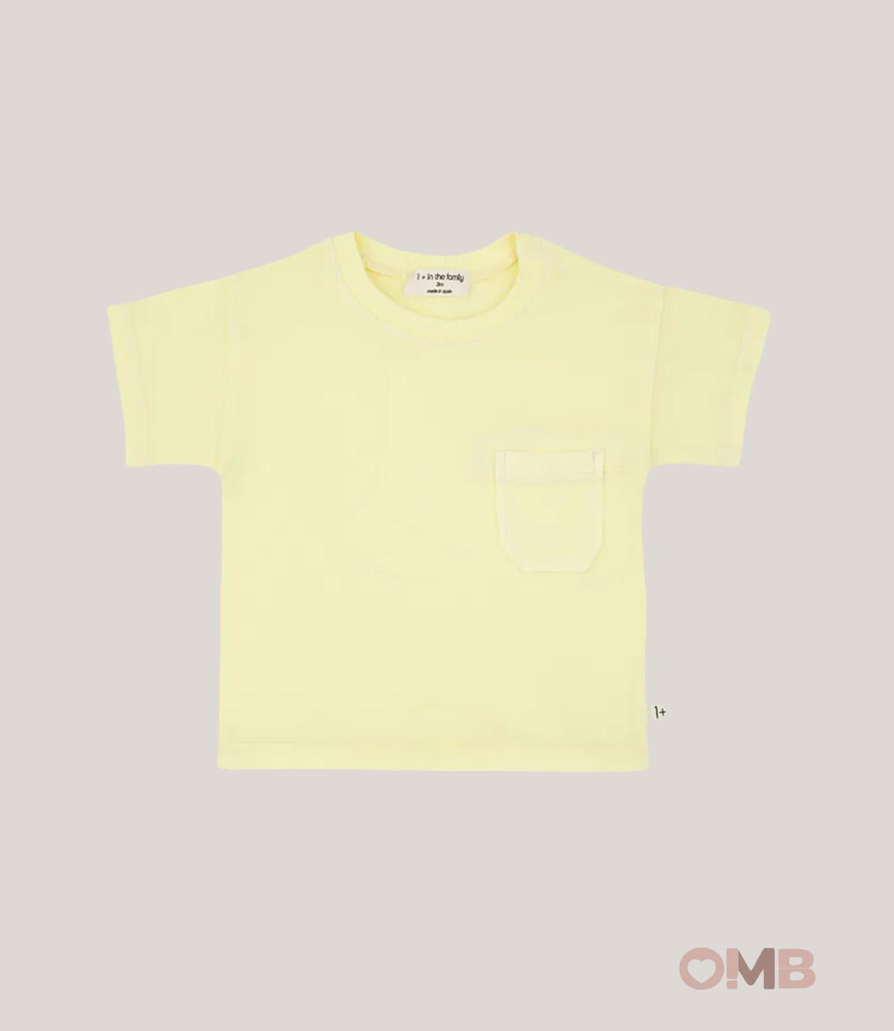 T-shirt neonato 1+IN THE FAMILY FORMENTERA Gialla FORMENTERA GIALLO 1+INTHEFAMILY 