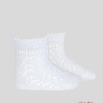 Calzino neonata Condor 2518/4 Bianco traforato corti 2518/4 200 CONDOR 