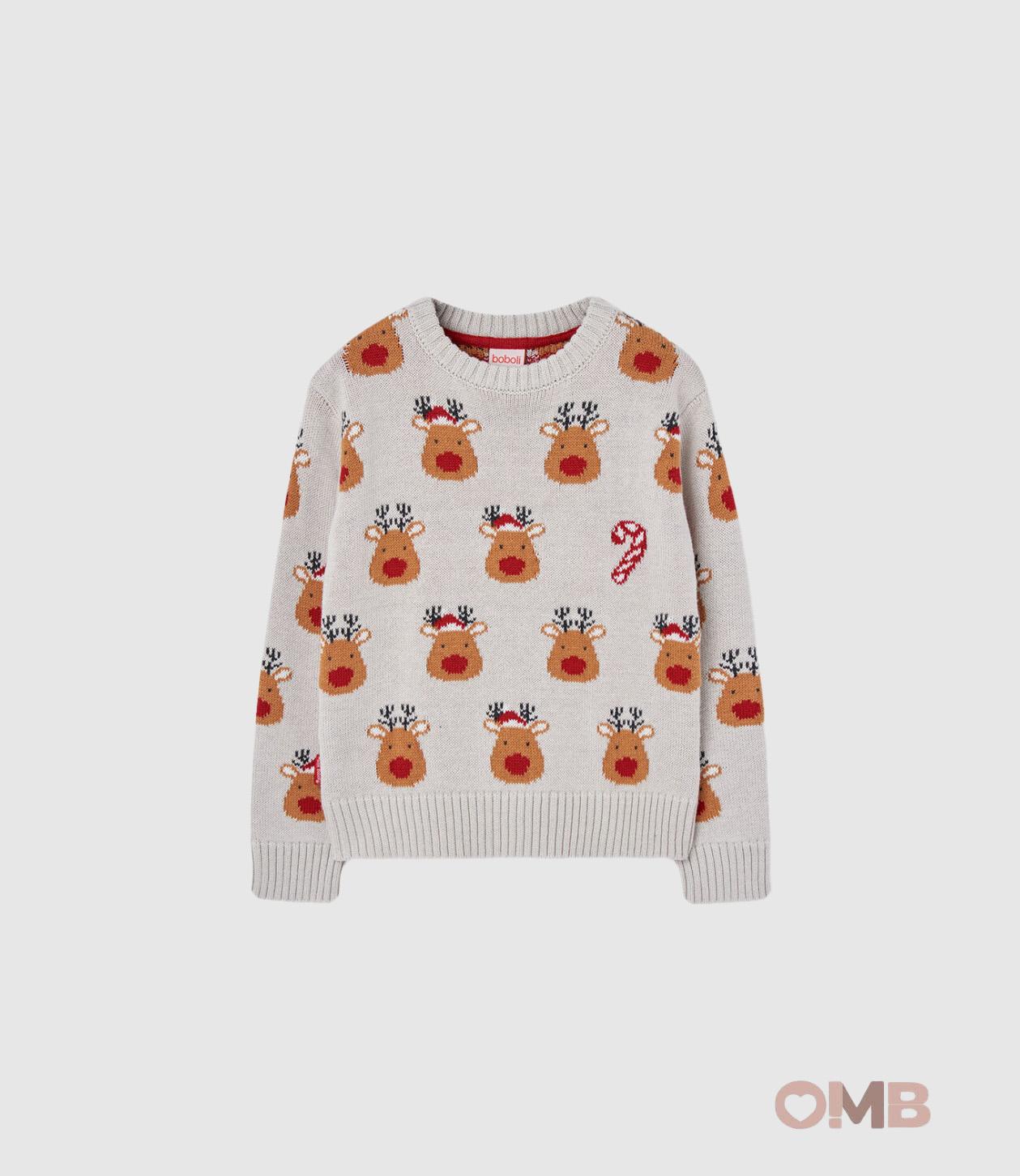 Maglione Boboli bambino 962030 Grigio 962030 RENNA BOBOLI 