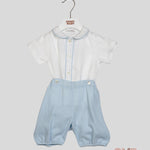 Pagliaccetto Crochette neonato 7214 bianco 7214 AZZURRO CROCHETTE 