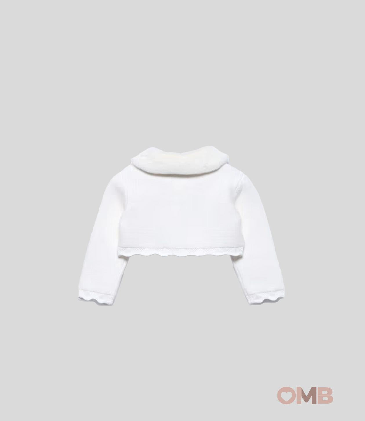 Cardigan neonata ABEL&LULA 5817 Bianco<BR/> 5817 PANNA ABEL&LULA 