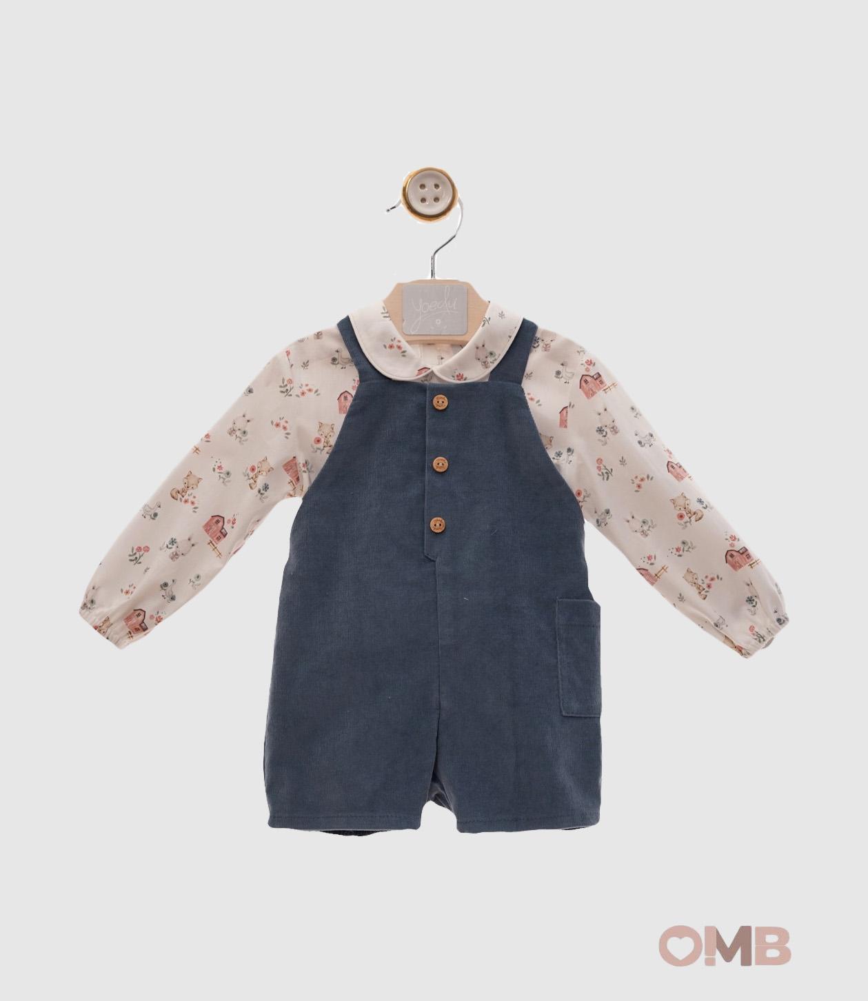 Salopette YOEDU neonata 1857 Blu 1857 BLU YOEDU 
