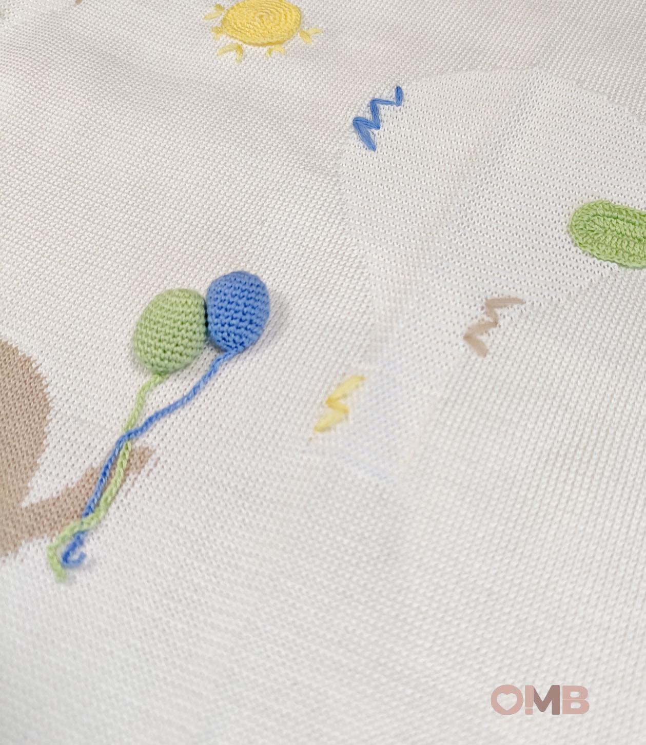 Coperta PRIMODI BEBE neonato 3604 1S Bianco 3604.1S BIANCO-MULTI PRIMODI BEBE 