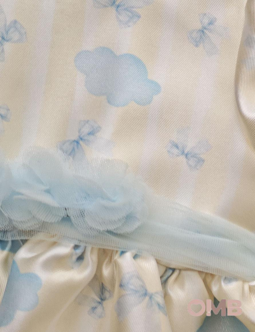 Abito neonata AMBARABA' FF41120 Panna<BR/> FF41120 CIELO/GIALLO AMBARABA' 