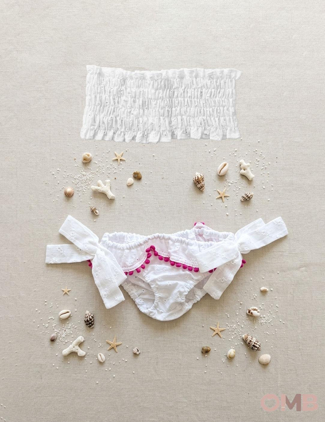 Bikini neonata PEPECE' 608 Bianco 608 BIANCO/FUCSIA PEPECE' 