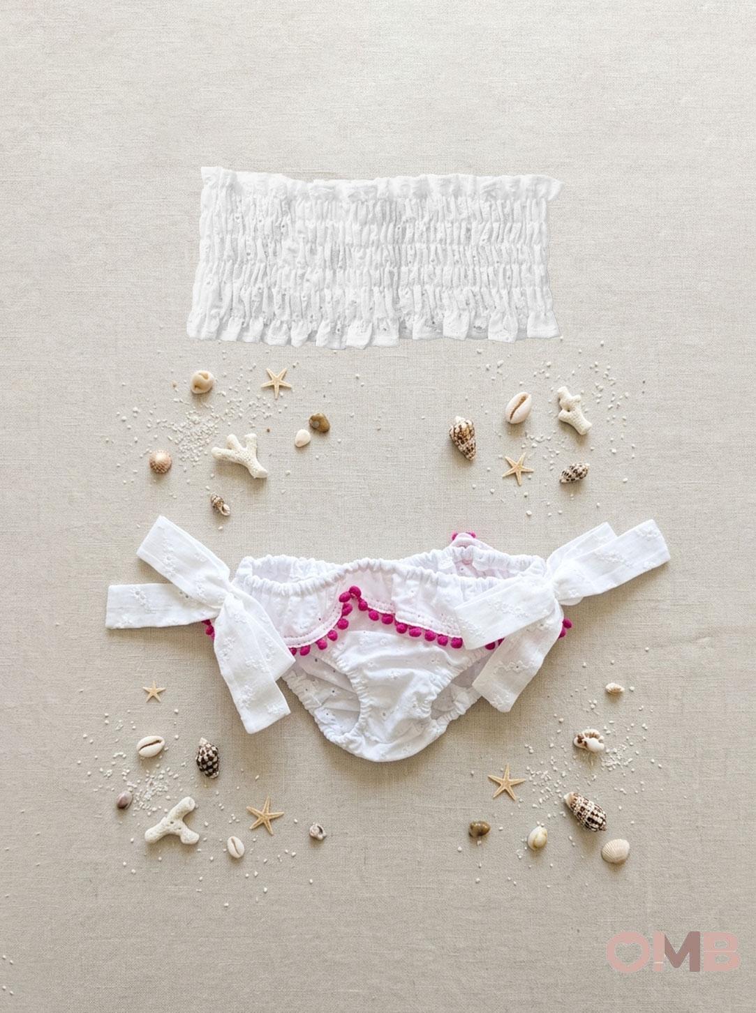 Bikini neonata PEPECE' 608 Bianco 608 BIANCO/FUCSIA PEPECE' 