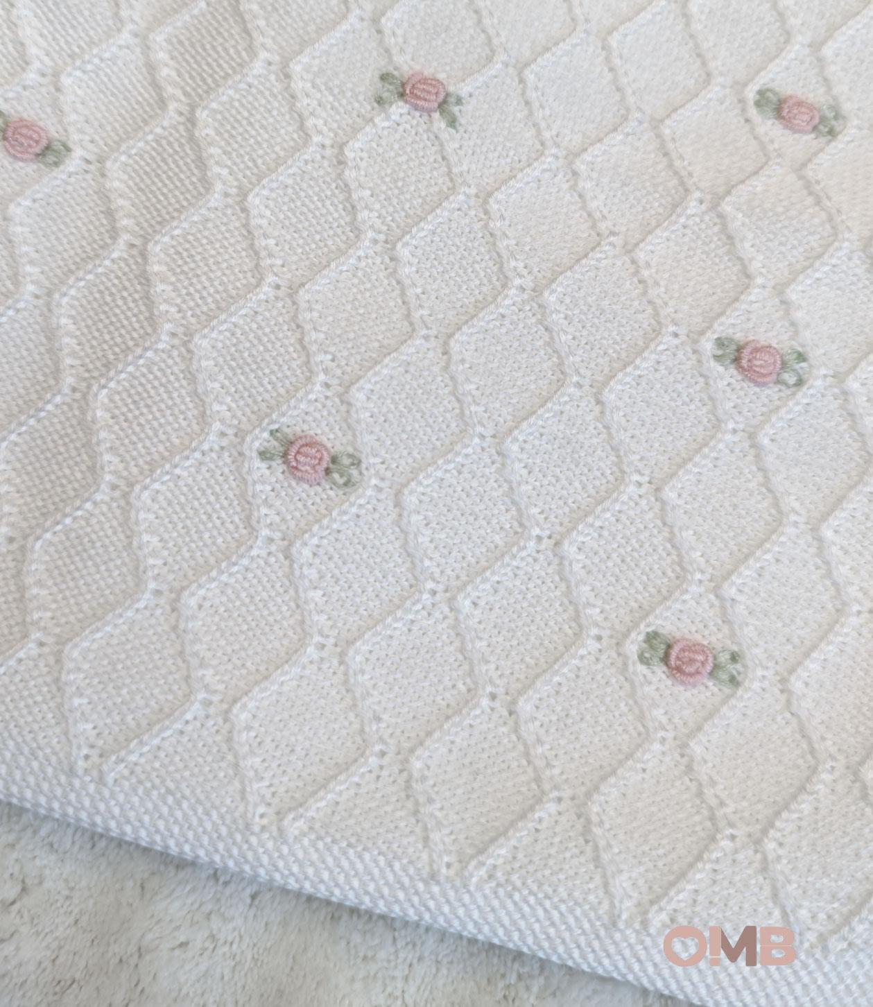 Coperta neonata PEPECE' 2450 Bianco 2450 BIANCO-ROSA PEPECE' 
