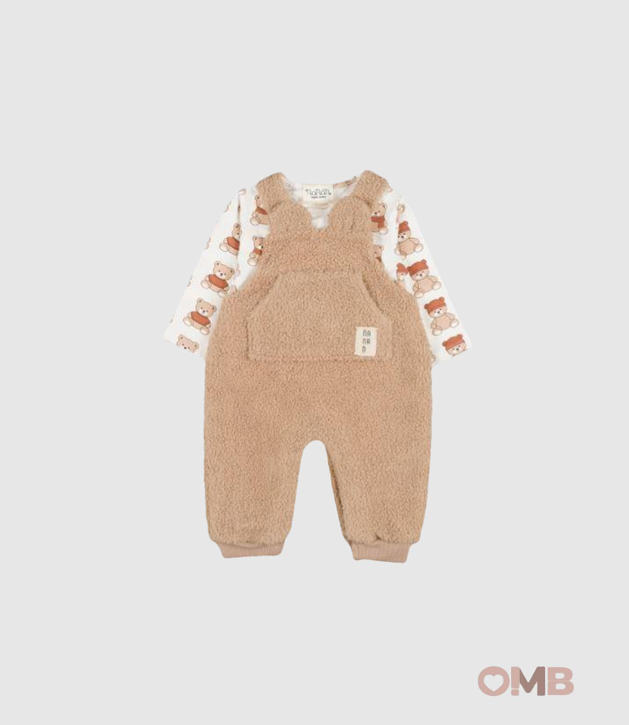 Salopette NANAN neonata 138 Beige 138 TEDDY NANAN 