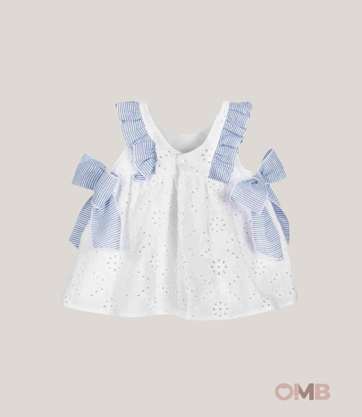 Abito CALAMARO BABY neonata 21329B Celeste 21329-B CELESTE CALAMARO BABY 