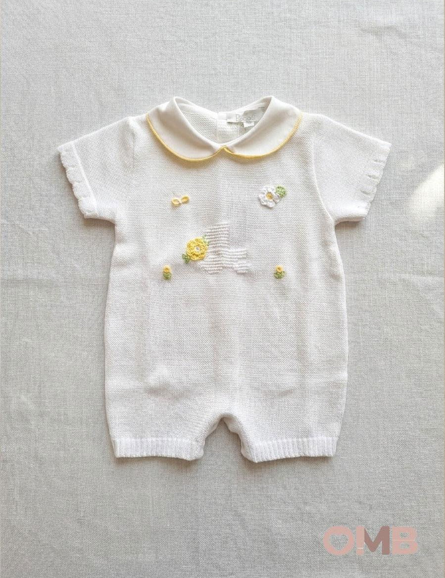 Tutina neonata PRIMODI BEBE 36055 Bianco<BR/> 3605.5 BIANCO/GIALLO PRIMODI BEBE 