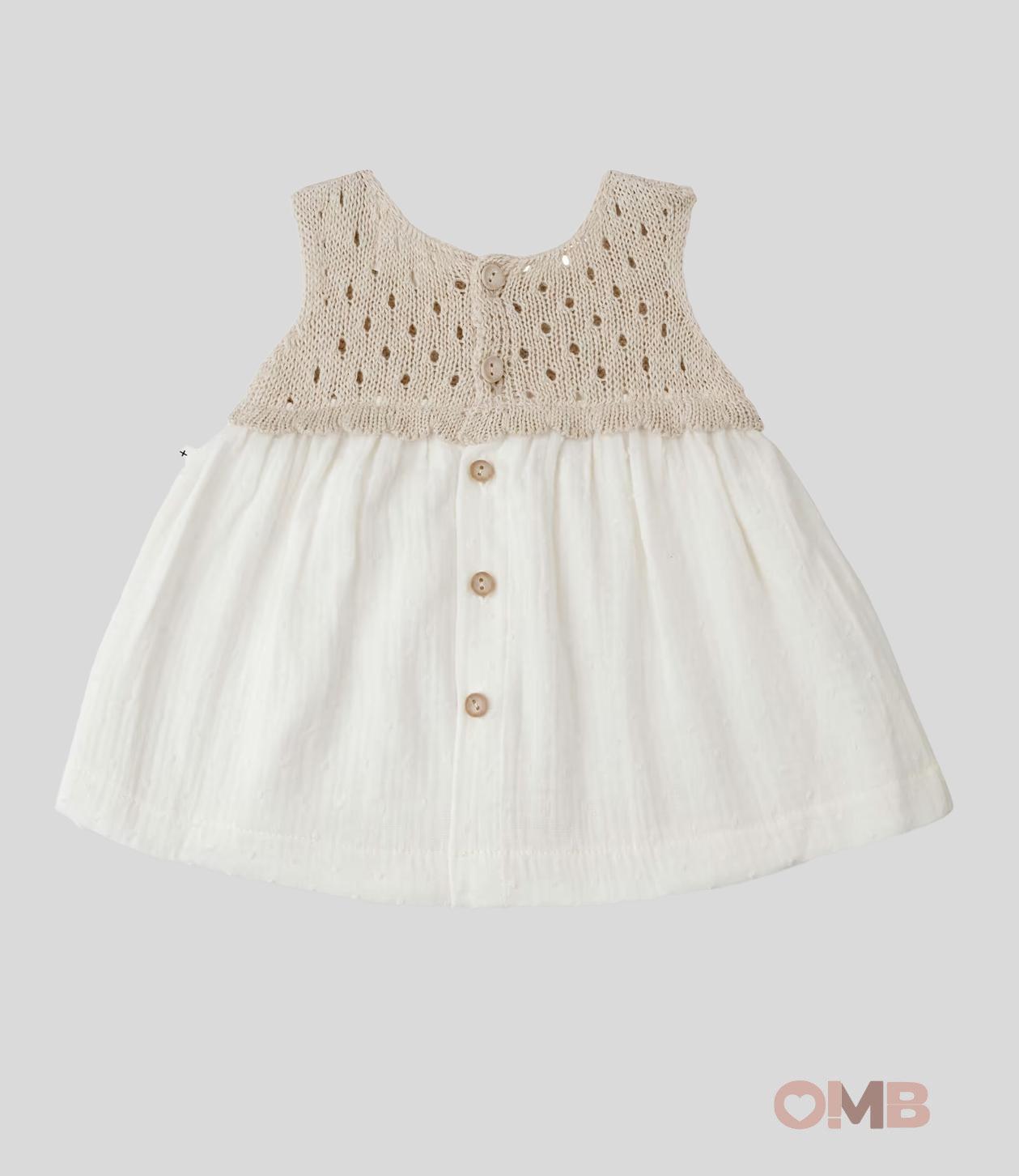 Abito Neonata 1+inthefamily Lola bianco LOLA BIANCO 1+INTHEFAMILY 