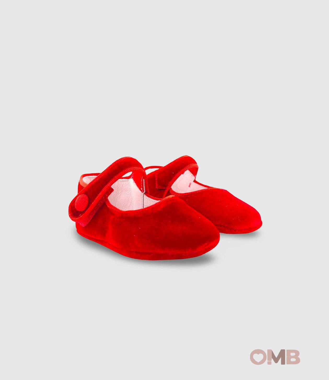 Scarpe culla PANYNO neonata A2501 Rosse A2501 PIEL SMART TERCIOPELO ROJO PANYNO 