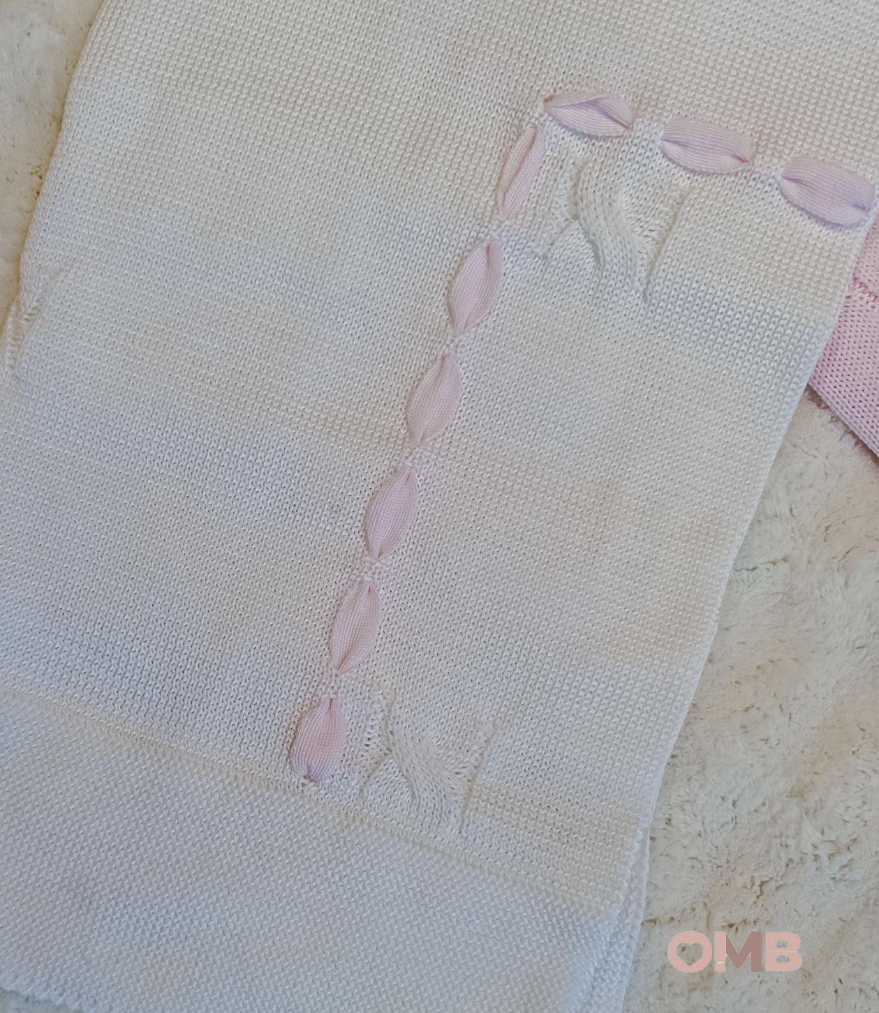 Coperta neonata PRIMODI BEBE 36021 Bianco/rosa<BR/> 3602.1 BIANCO/ROSA PRIMODI BEBE 