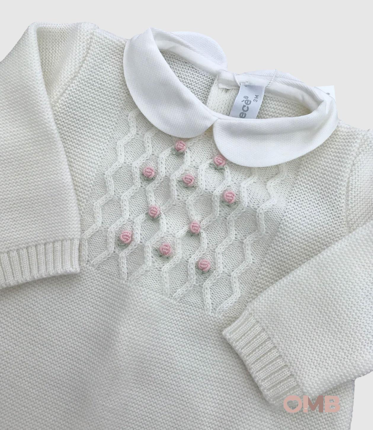 Tutina Neonata PEPECE' 7710 Bianca 7710 BCO-ROSA PEPECE' 