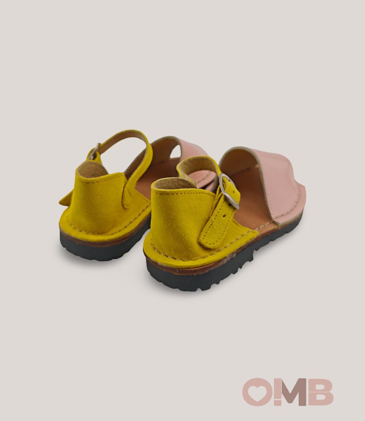 Minorchine Panyno bambina B1820 rosa giallo B1820. ROSA-GIALLO PANYNO 