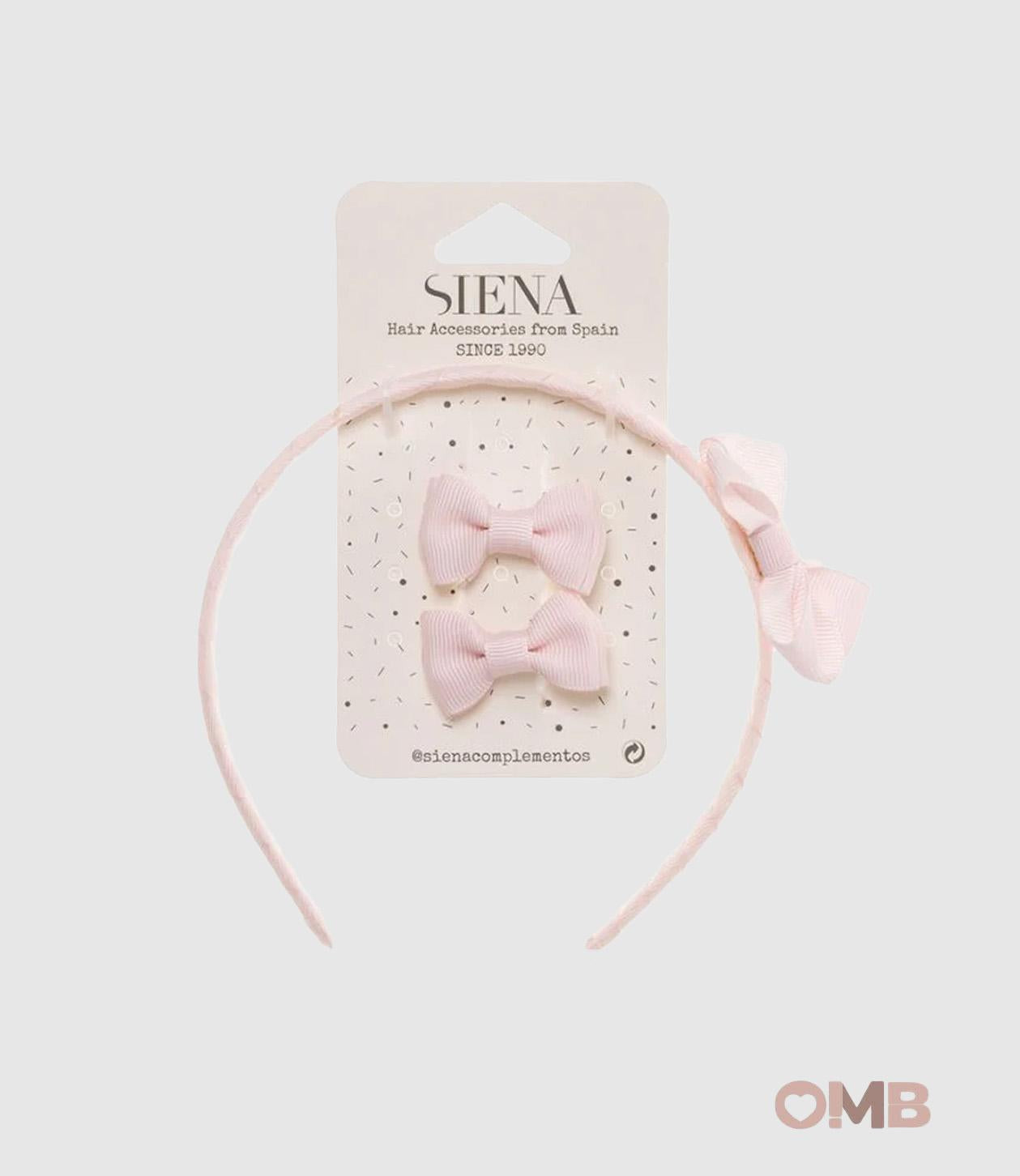 Cerchietto e fermagli SIENA neonata 7439 Rosa 7439 PASTELLO SIENA 