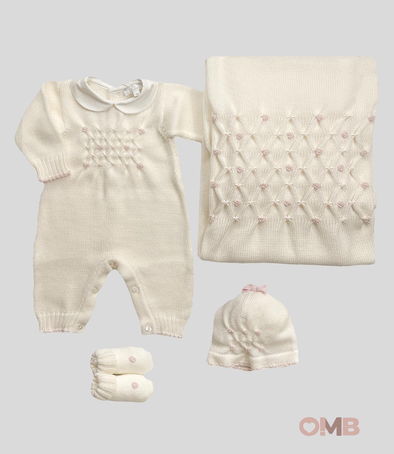 Tutina Neonata Primodi Bebè 3517 panna rosa 3517 ROSELLINA PRIMODI BEBE 