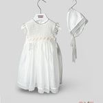 Abito Neonata NISERET 5585 Bianco 5585 PANNA NISERET 