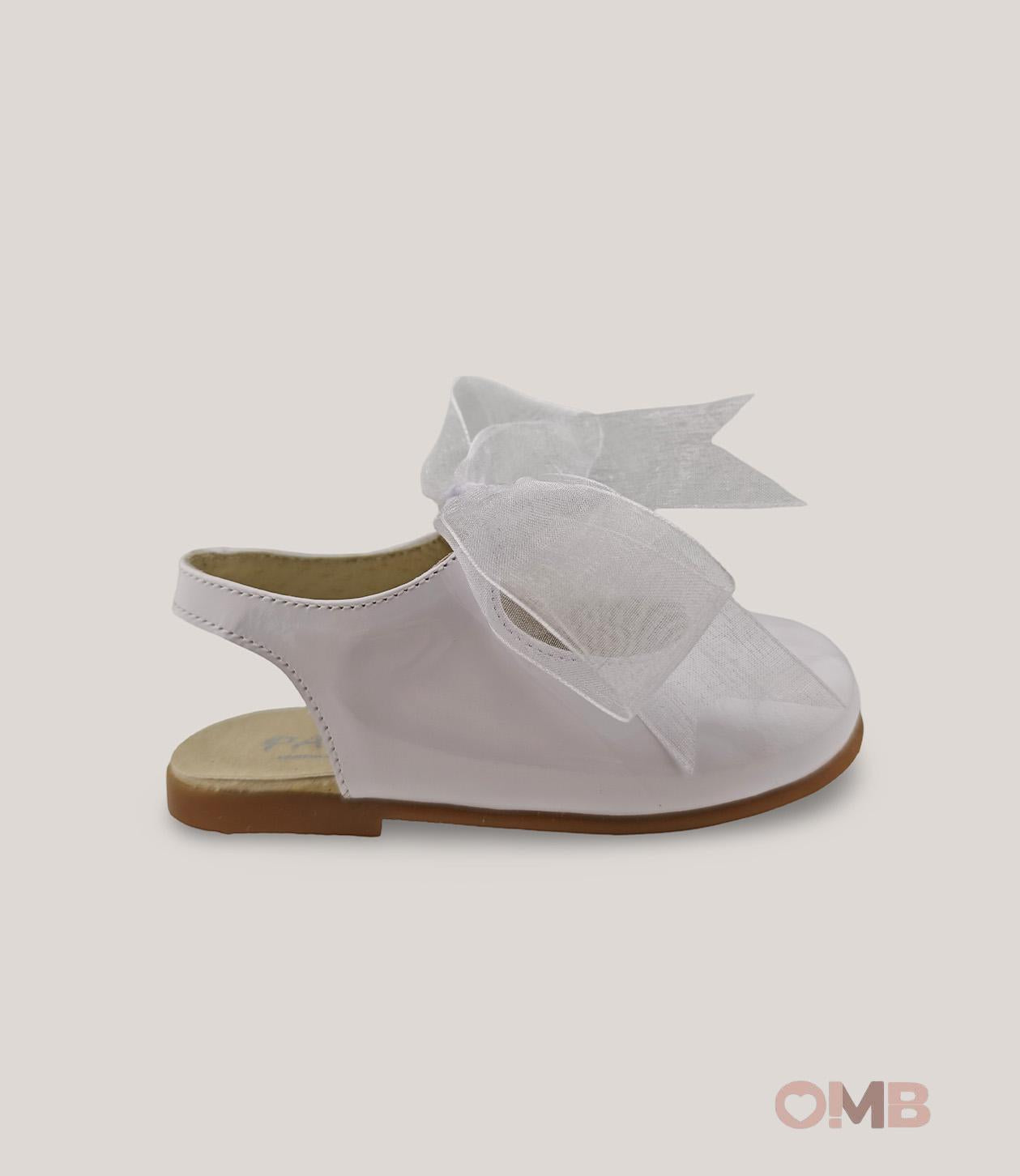 Ballerine bambina PANYNO B3408A Bianche<BR/> B3408A CHAROL BLANCO PANYNO 