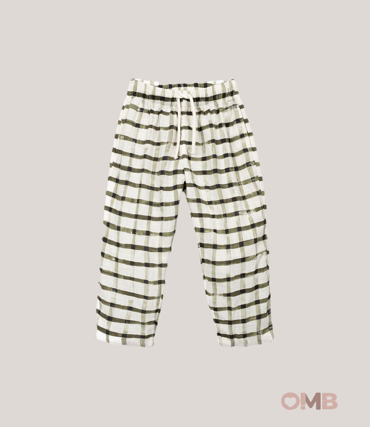 Pantalone bambino PLAY UP 3AS11606 Verde 3AS11606 QUADRI PLAY UP 