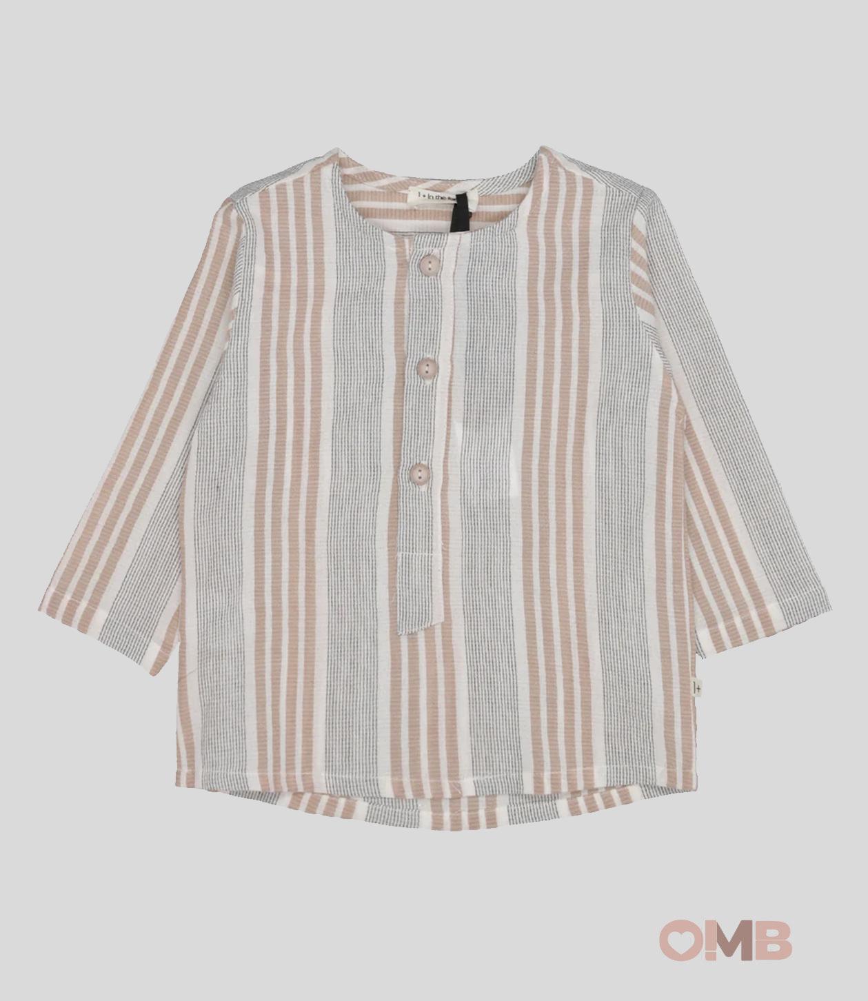 Camicia Neonato 1+INTHEFAMILY Enric petrolio ENRIC PETROLIO 1+INTHEFAMILY 