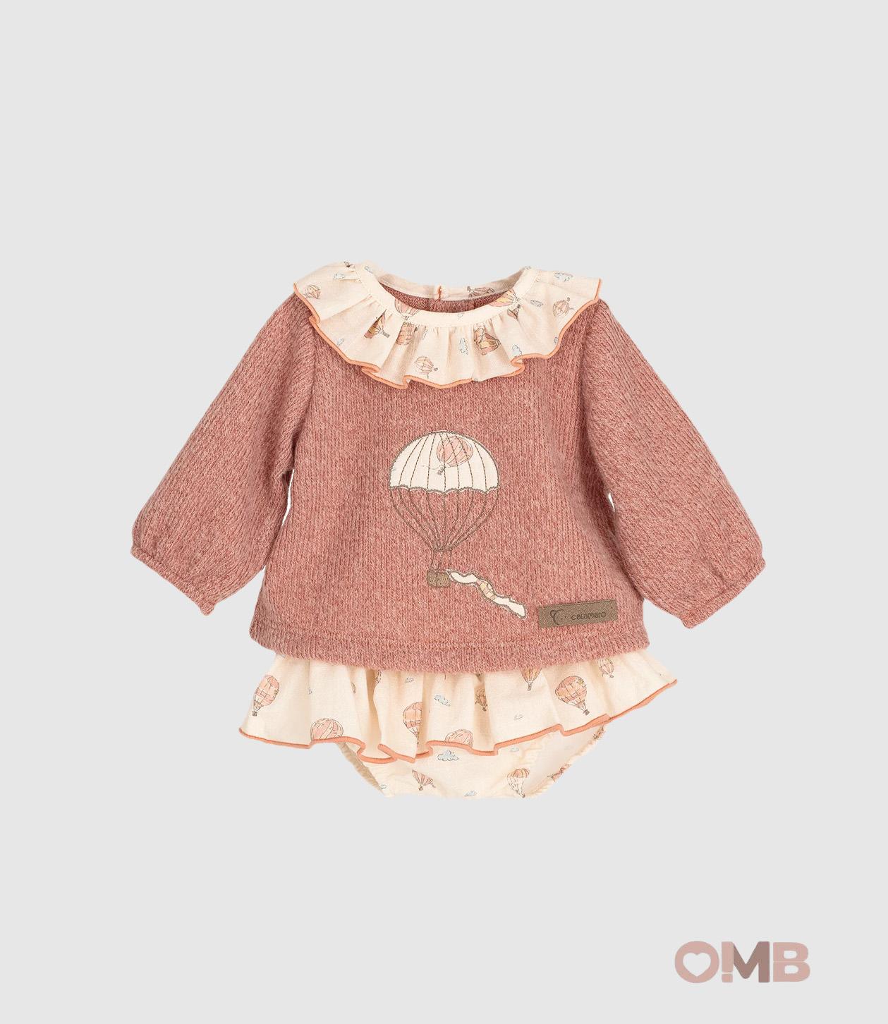 Completo Calamaro Baby neonata 11182 Rosa 11182 NUDE CALAMARO BABY 