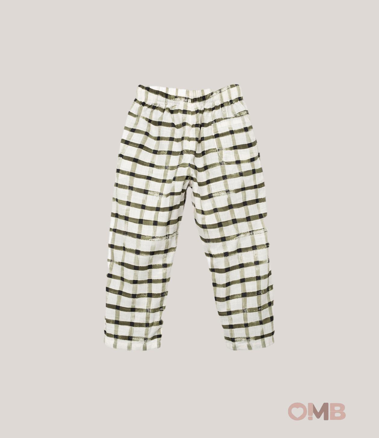 Pantalone bambino PLAY UP 3AS11606 Verde 3AS11606 QUADRI PLAY UP 