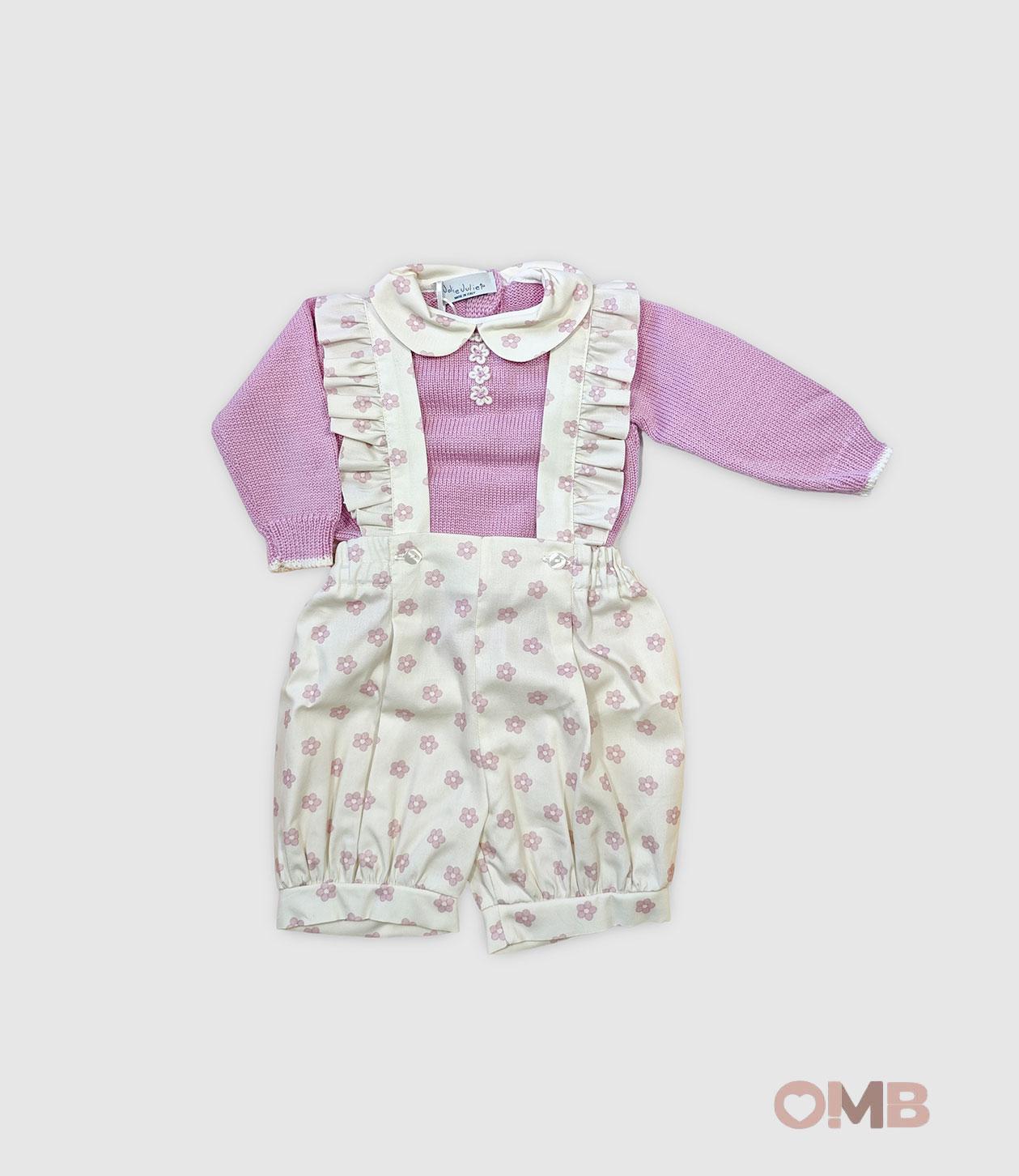 Set nascita JOLIE JULIET neonata ZELIASET Avorio<BR/> ZELIASET AVORIO-VIOLETTO JOLIE JULIET 