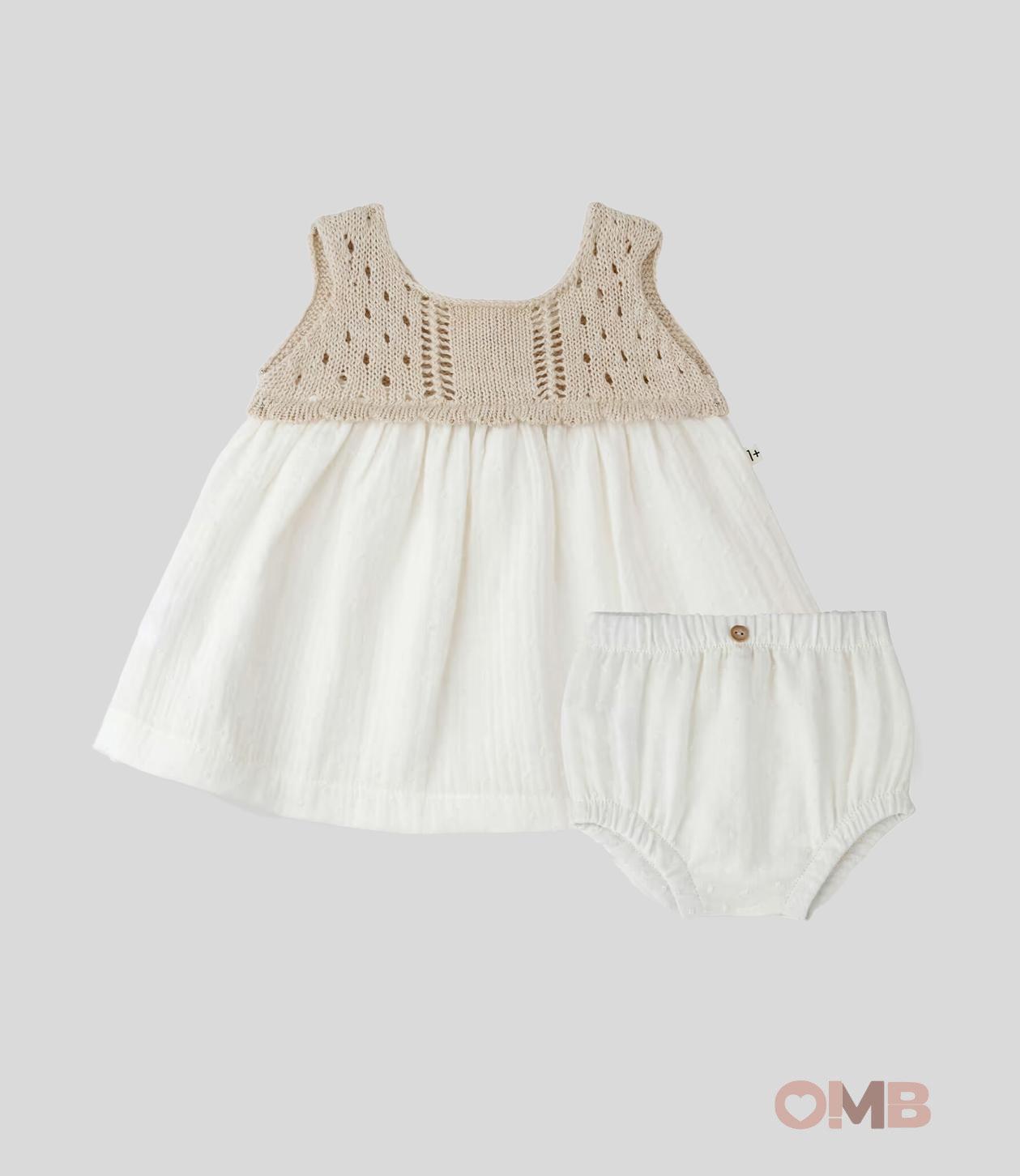 Abito Neonata 1+inthefamily Lola bianco LOLA BIANCO 1+INTHEFAMILY 