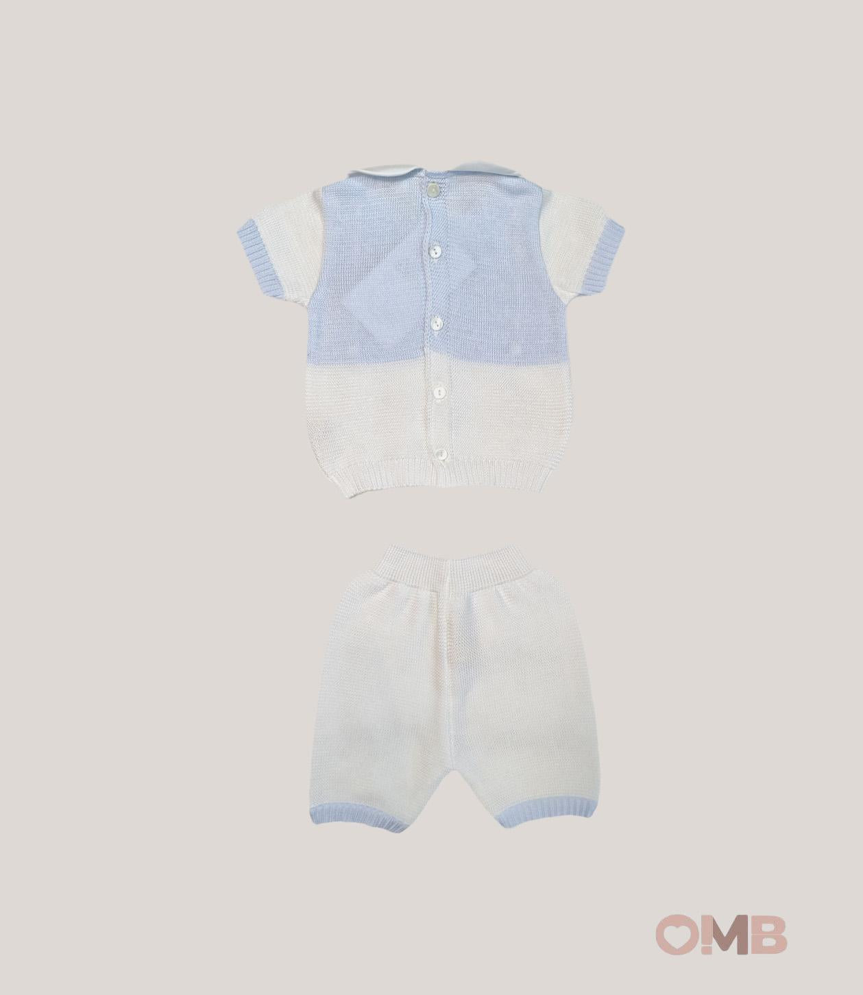Completo PRIMODI BEBE neonato 3601 25 Bianco<BR/> 3601.25 BIANCO-CIELO PRIMODI BEBE 