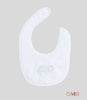 Bavetta neonato Coccode 603 Bianco/celeste bottoni cotone spugna tartaruga