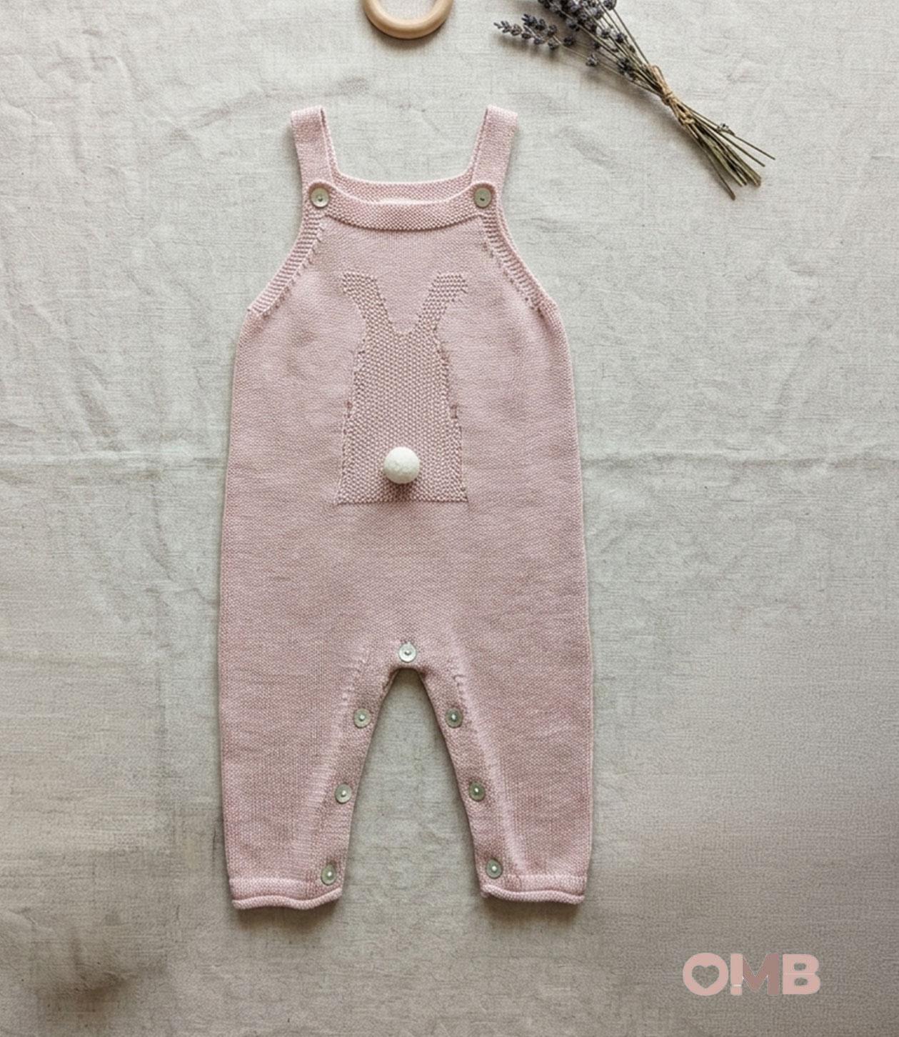 Salopette neonata MAGLIFICIO VERONA 045570 Rosa<BR/> 045570 ROSA-BIANCO MAGLIFICIO VERONA 