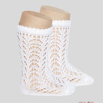 Calzino neonata Condor 2518 Bianco traforato lungo 2518 200 CONDOR 