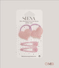 Codini neonata SIENA 7189 Rosa mollette cuore