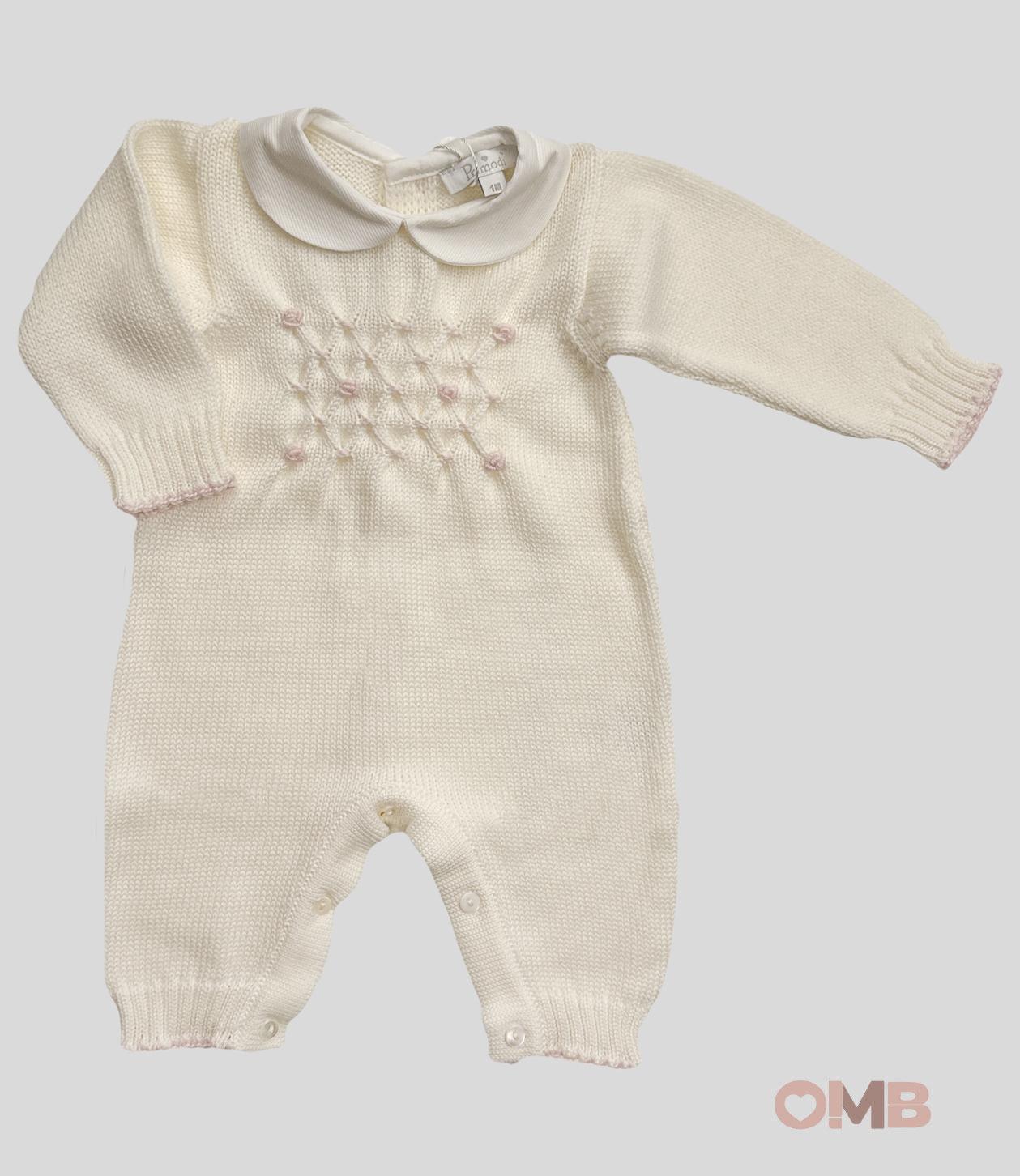 Tutina Neonata Primodi Bebè 3517 panna rosa 3517 ROSELLINA PRIMODI BEBE 