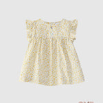 Abito LARANJINHA neonata 23F35 Giallo 23F35 FIORI LARANJINHA 